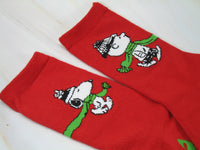Snoopy and Charlie Brown Christmas Crew-Length Socks