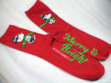 Snoopy and Charlie Brown Christmas Crew-Length Socks