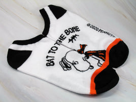 Snoopy Matching No Show Halloween Socks - Bat To The Bone - snoopn4pnuts.com