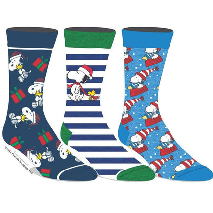 Men's Snoopy Holiday Crew Length Socks - snoopn4pnuts.com