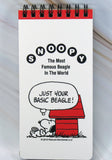 Snoopy Spiral Bound Notebook With Decorated Pages - Most Famous Beagle