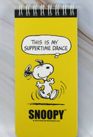 Snoopy Spiral Bound Notebook With Decorated Pages - Suppertime Dance - snoopn4pnuts.com