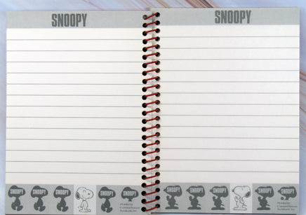 Snoopy Spiral Bound Notebook With Decorated Pages - snoopn4pnuts.com