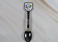 Snoopy Child Size Stainless Steel Spoon With Melamine Crest - Puppets - snoopn4pnuts.com