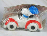 Snoopy Driving Car Vintage Squeeze Toy