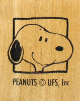 Snoopy Mini RUBBER STAMP (Rubber Discolored From Age)