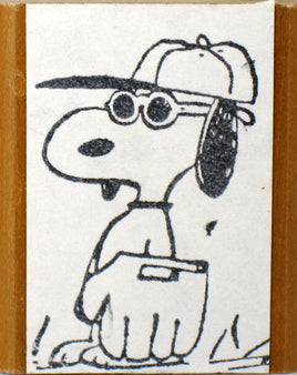 Snoopy Joe Cool Vintage Baseball Rubber Stamp - RARE! - snoopn4pnuts.com