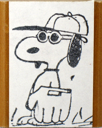 Snoopy Joe Cool Vintage Baseball Rubber Stamp - RARE! - snoopn4pnuts.com