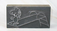 Snoopy On Diving Board Vintage Metal Stamp - RARE! - snoopn4pnuts.com
