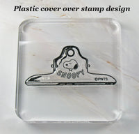 Imported Peanuts Clear Vinyl Stamp On Thick Acrylic Block - Snoopy Clip