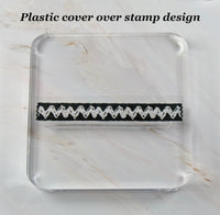 Imported Peanuts Clear Vinyl Stamp On Thick Acrylic Block - Zig Zag