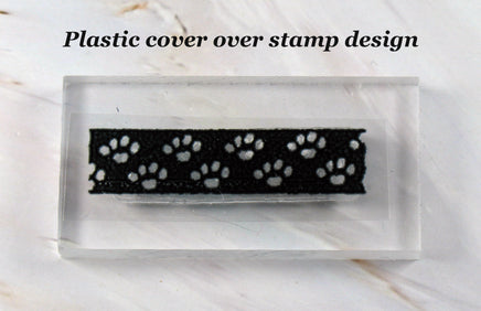 Imported Peanuts Clear Vinyl Stamp On Thick Acrylic Block - Paw Prints - snoopn4pnuts.com