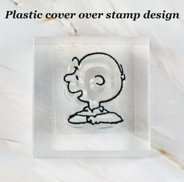 Imported Peanuts Clear Vinyl Stamp On Thick Acrylic Block - Charlie Brown - snoopn4pnuts.com