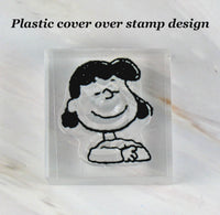 Imported Peanuts Clear Vinyl Stamp On Thick Acrylic Block - Lucy