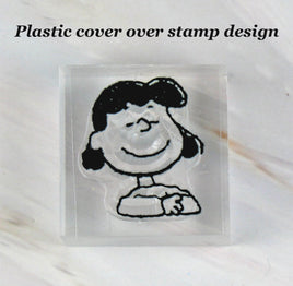 Imported Peanuts Clear Vinyl Stamp On Thick Acrylic Block - Lucy - snoopn4pnuts.com