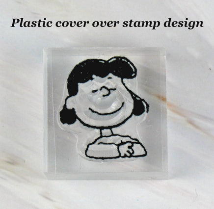 Imported Peanuts Clear Vinyl Stamp On Thick Acrylic Block - Lucy - snoopn4pnuts.com