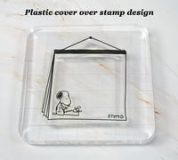Imported Peanuts Clear Vinyl Stamp On Thick Acrylic Block - Literary Ace