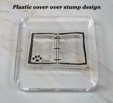 Imported Peanuts Clear Vinyl Stamp On Thick Acrylic Block - Snoopy's Paw Print Binder