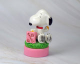 Snoopy Eating Cookies 3-D RUBBER STAMP