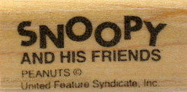 RARE Peanuts Rubber Stamp - Snoopy Name (New Remounted) - Medium - snoopn4pnuts.com