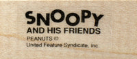 RARE Peanuts Rubber Stamp - Snoopy Name (New Remounted) - Small