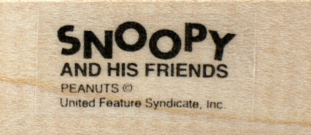 RARE Peanuts Rubber Stamp - Snoopy Name (New Remounted) - Small - snoopn4pnuts.com