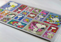 Peanuts Postage - Stamp Style Metallic Stickers (Gray Areas Shiny Silver Color) - RARE! - snoopn4pnuts.com