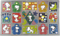 Peanuts Postage Stamp - Style Metallic Stickers (Gray Areas Shiny Silver Color) - RARE! - snoopn4pnuts.com