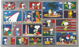 Peanuts Postage Stamp - Style Metallic Stickers (Gray Areas Shiny Silver Color) - RARE! - snoopn4pnuts.com