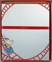 Snoopy On Rollercoaster Vintage Stationery