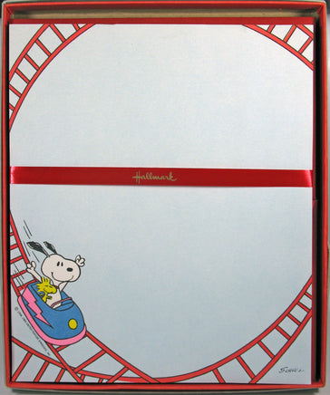 Snoopy On Rollercoaster Vintage Stationery - snoopn4pnuts.com