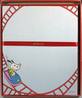 Snoopy On Rollercoaster Vintage Stationery (New But Top Sheet Slightly Faded)