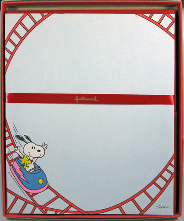 Snoopy On Rollercoaster Vintage Stationery (New But Top Sheet Slightly Faded) - snoopn4pnuts.com