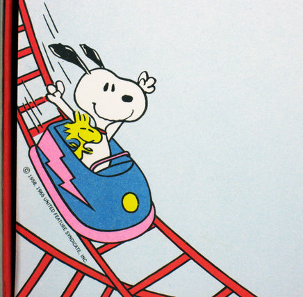 Snoopy On Rollercoaster Vintage Stationery (New But Top Sheet Slightly Faded) - snoopn4pnuts.com