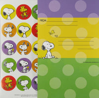 Snoopy Tri - Fold Thank You Cards With Seals (No Envelopes Needed) - snoopn4pnuts.com