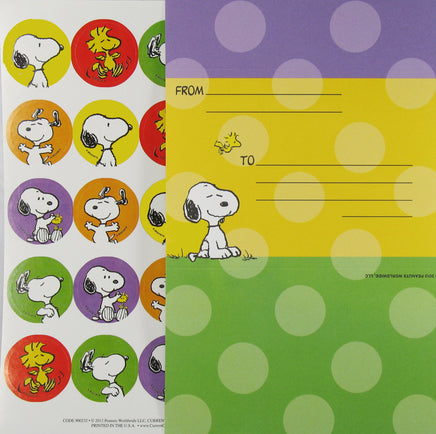 Snoopy Tri - Fold Thank You Cards With Seals (No Envelopes Needed) - snoopn4pnuts.com