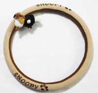 Snoopy Flying Ace Faux - Suede Steering Wheel Cover With Attached Plush Doll - snoopn4pnuts.com