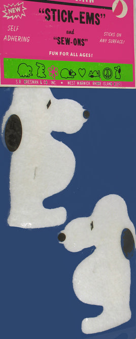 Snoopy Vintage Plush Stick - On Sticker Set - snoopn4pnuts.com