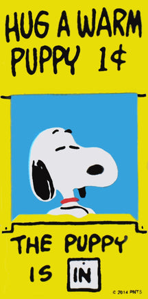 Peanuts Puffy Vinyl 3" Sticker - Snoopy Hug Booth (Great For Scrapbooking!) - snoopn4pnuts.com