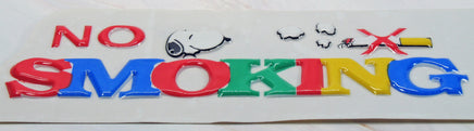 Snoopy "No Smoking" Vintage Raised Plastic Sticker - snoopn4pnuts.com
