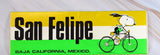 Snoopy Vintage Mexican Bumper Sticker - San Felipe