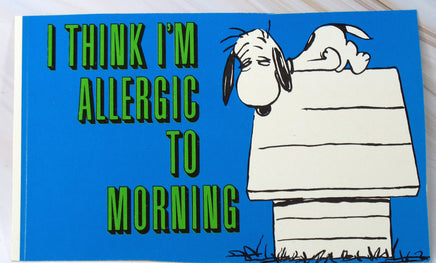 1968 Peanuts Vintage Sticker By Hallmark - Sleepy Snoopy - snoopn4pnuts.com
