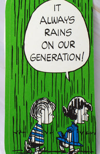 1968 Peanuts Vintage Sticker By Hallmark - Linus and Lucy