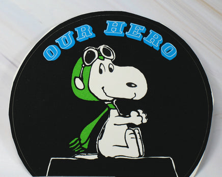 1968 Peanuts Vintage Sticker By Hallmark - Snoopy Flying Ace - snoopn4pnuts.com