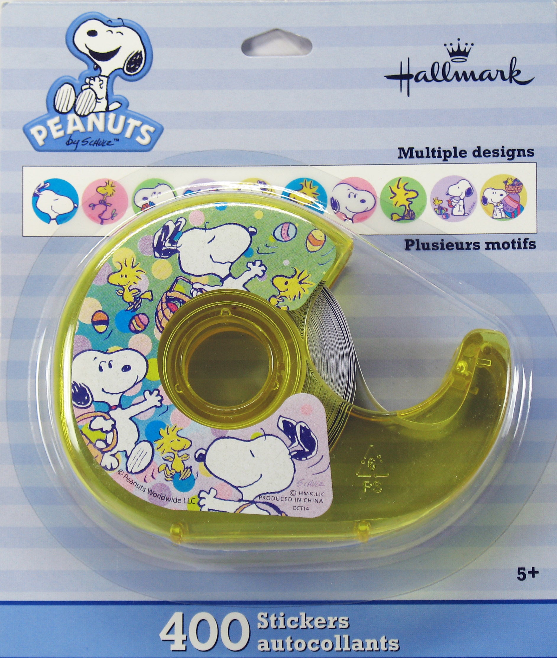 Snoopy Tape Dispenser-Style Roll of Stickers - 400 Stickers