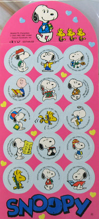 Peanuts Circle - Shaped Stickers - snoopn4pnuts.com