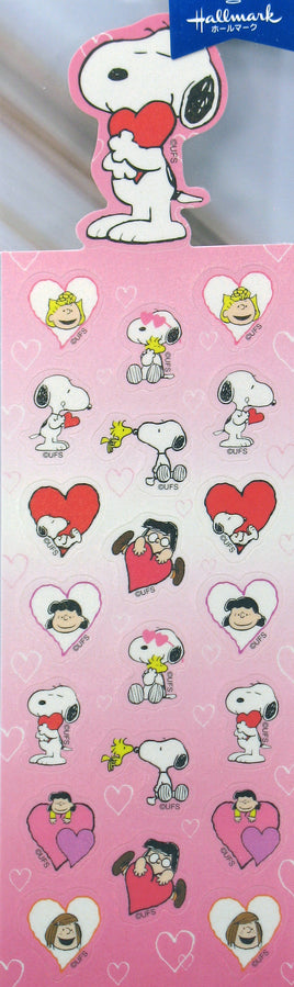 Peanuts Heart - Shaped Holographic Stickers - snoopn4pnuts.com