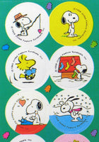 Snoopy Holiday Circle - Shaped Stickers - snoopn4pnuts.com