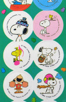 Snoopy Holiday Circle - Shaped Stickers - snoopn4pnuts.com