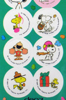 Snoopy Holiday Circle - Shaped Stickers - snoopn4pnuts.com